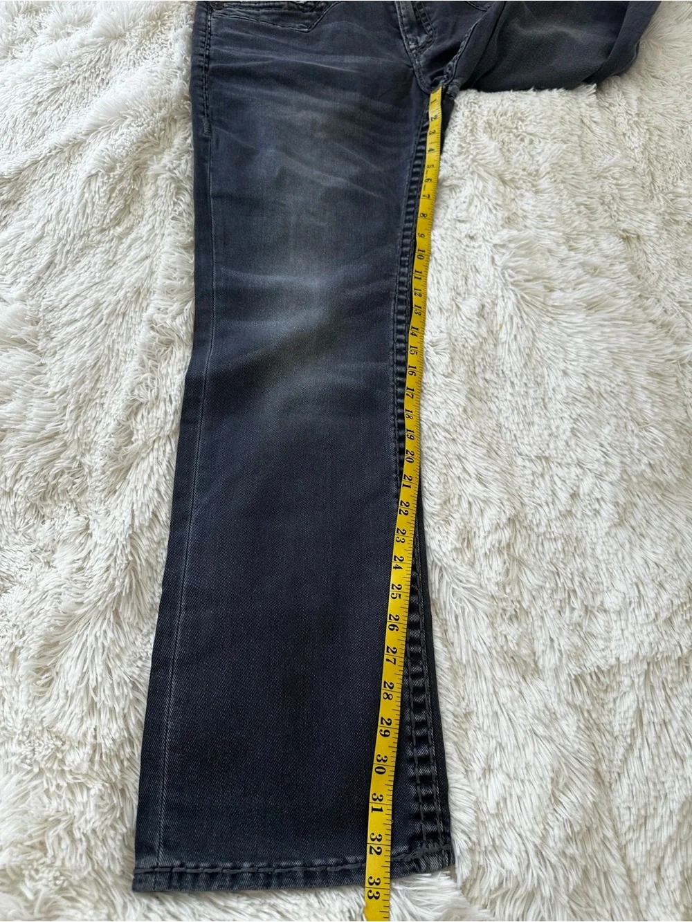 True Religion Ricky Men's Black Washed Relaxed Straight Leg Jeans Size: 33